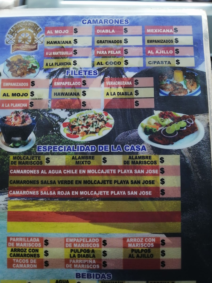 Marisquería Playa San José Menu - Image 2